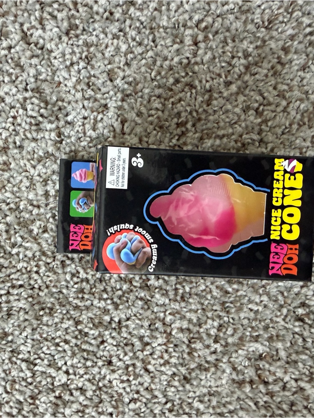 Needoh Cream Cones Soft Squishy Ice Cream Toy - Pink & Yellow